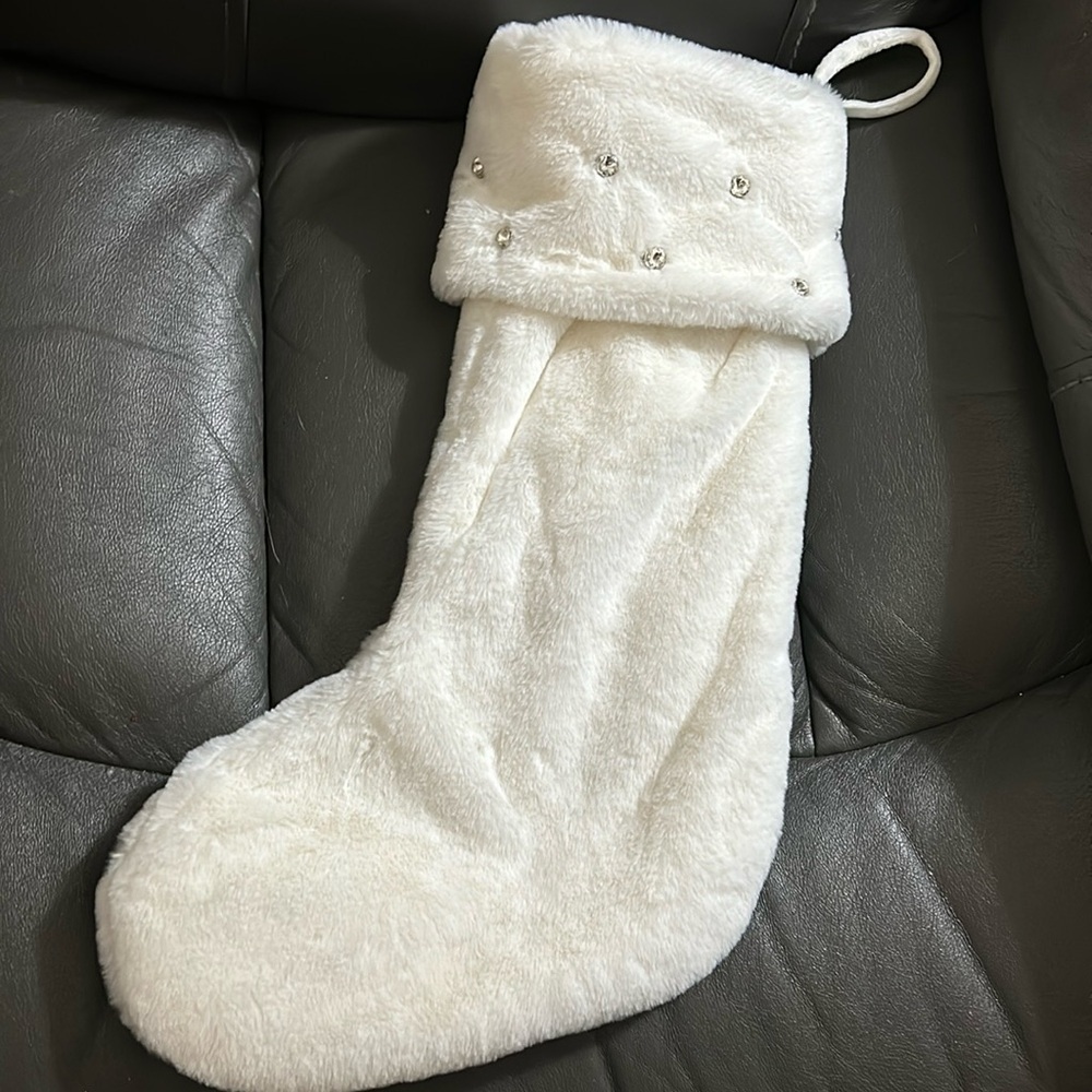 COPY - Cupcakes & Cashmere White Furry Stocking
